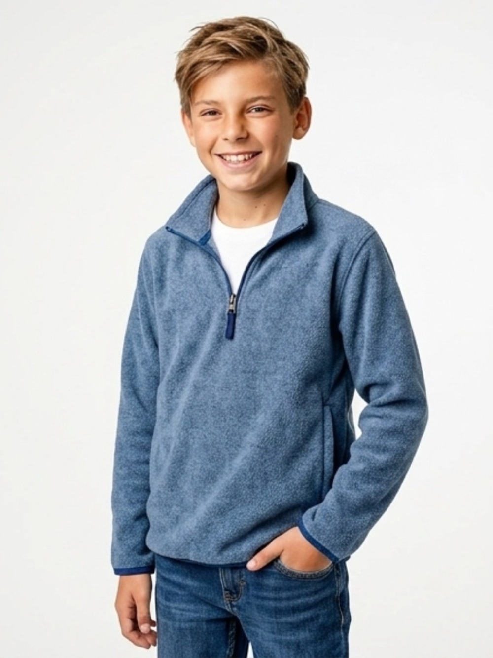 Amazon Essentials Kids' Blue Pullover Sweater